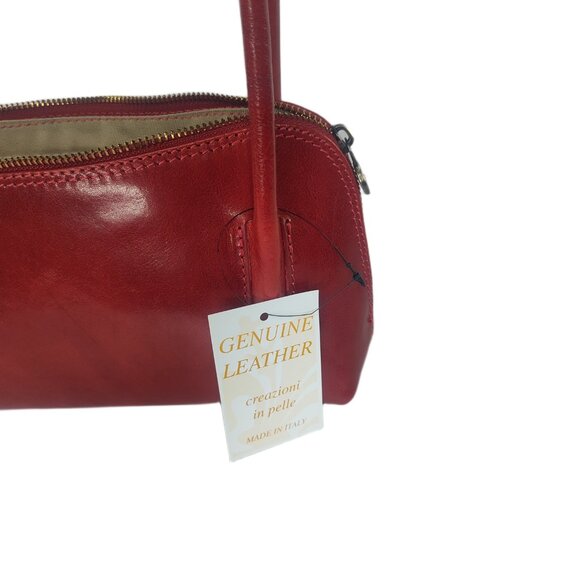 Genuine Charlie Leather "Caterina" Small Red Leather Handbag-NWT - Picture 10 of 14